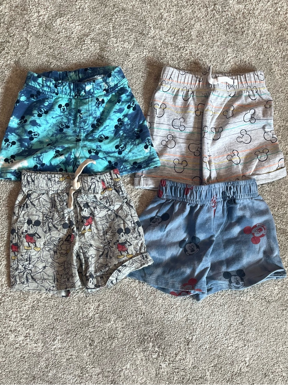 Disney Mickey Mouse Mixed-Print Kids Shorts Bundle
